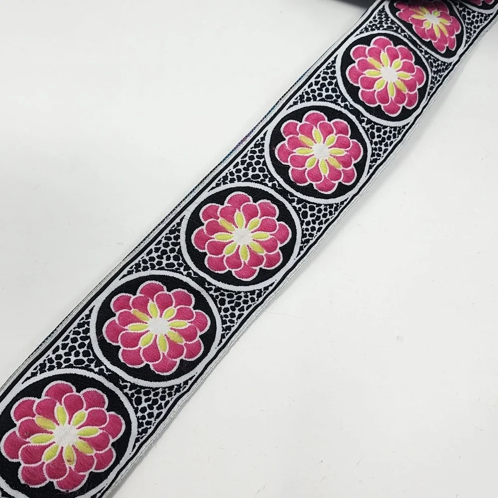 Embroidered Floral Fabric Belt Women's 41